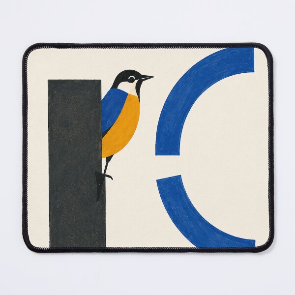 Item preview, "The Unlearning" | Mid Century Modern Bird Art Print | Bauhaus Geometric Wall Art designed and sold by Filora Atelier | Bird Art.