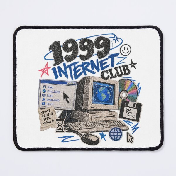 Item preview, "1999 Internet Club" | Retro Computer and Old Internet Collage Design | Y2K Retro Internet | Exclusive Design | Vintage Technology designed and sold by qfa Originals.