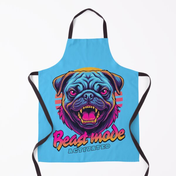 Item preview, Pug Beast Mode - Neon Cyberpunk Horror designed and sold by PixelsPaws.