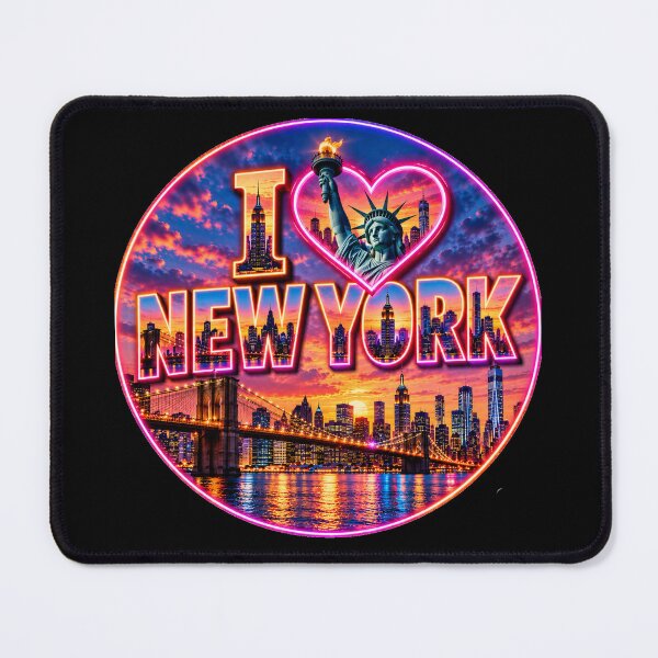 Item preview, I Love New York – Statue of Liberty Neon Sunset designed and sold by Kiziorq.