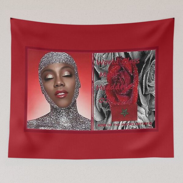 Item preview, Mu’ur (UM) Empire™ al-Benhadiel©™ design, World Class Moor Headdress 019, red  background designed and sold by HardyKnitDesign.