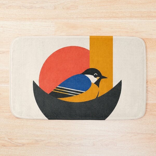 Item preview, "The Roost" | Mid Century Modern Bird Art Print | Bauhaus Geometric Wall Art designed and sold by Filora Atelier | Bird Art.