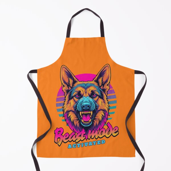 Item preview, German Shepherd Beast Mode - Neon Cyberpunk Horror designed and sold by PixelsPaws.