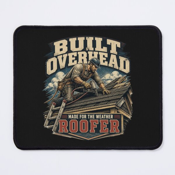 Item preview, Roofer Built Overhead | Roofing Contractor Workwear designed and sold by AdicretorDesign.