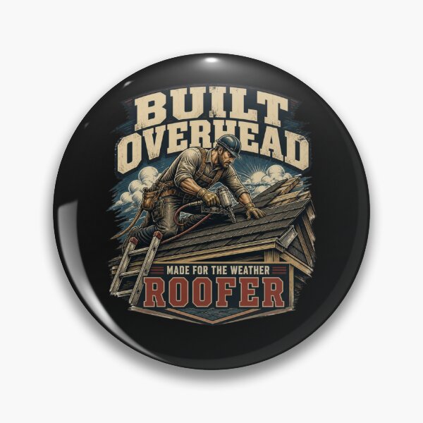 Item preview, Roofer Built Overhead | Roofing Contractor Workwear designed and sold by AdicretorDesign.