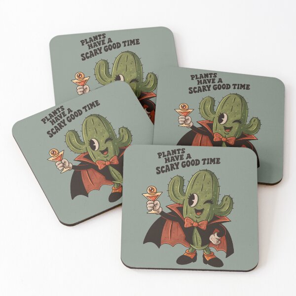 Item preview, Plants Have a Scary Good Time – Cute Halloween Cactus Sticker designed and sold by tviyluv.