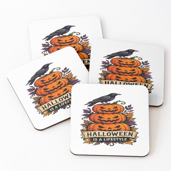 Item preview, Halloween Is A Lifestyle Pumpkins Crow Art designed and sold by Custom Crest.