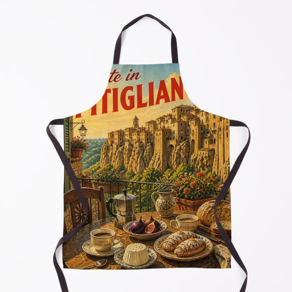 Item preview, Latte in Pitigliano Italy – Vintage Travel Poster designed and sold by LSVart.