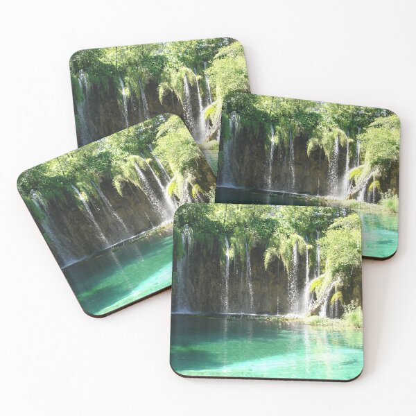 Item preview, Plitvice Lakes Croatia Turquoise Waterfall Landscape designed and sold by Luxxe87.