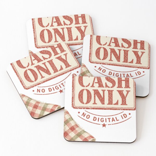 Item preview, Cash Only Stamp - No Digital ID Kitchen Mark designed and sold by Acta Diurna Supply.