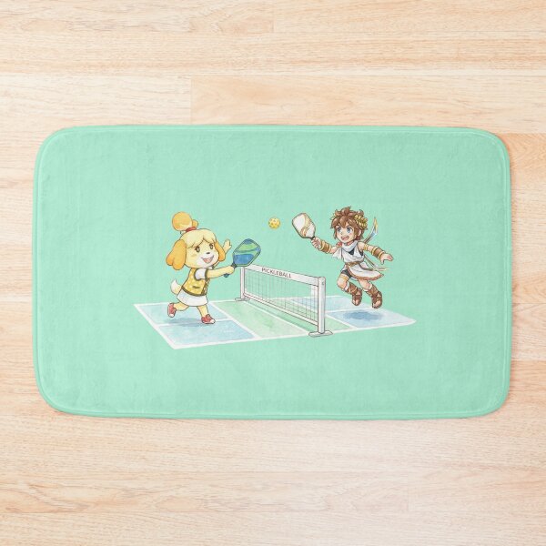Item preview, Isabelle (Animal Crossing) and Pit (Kid Icarus) playing pickle ball. designed and sold by gorillazone_co.