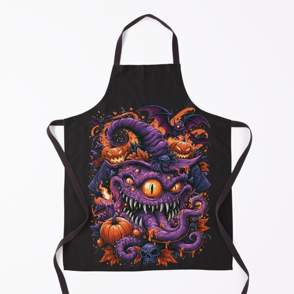 Item preview, Terrifying Halloween Monster Awakens Among Pumpkins And Bats designed and sold by EL-Lebedenko.