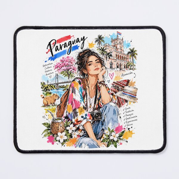 Item preview, Paraguay Asuncion Travel Illustration designed and sold by EdwinkOne.