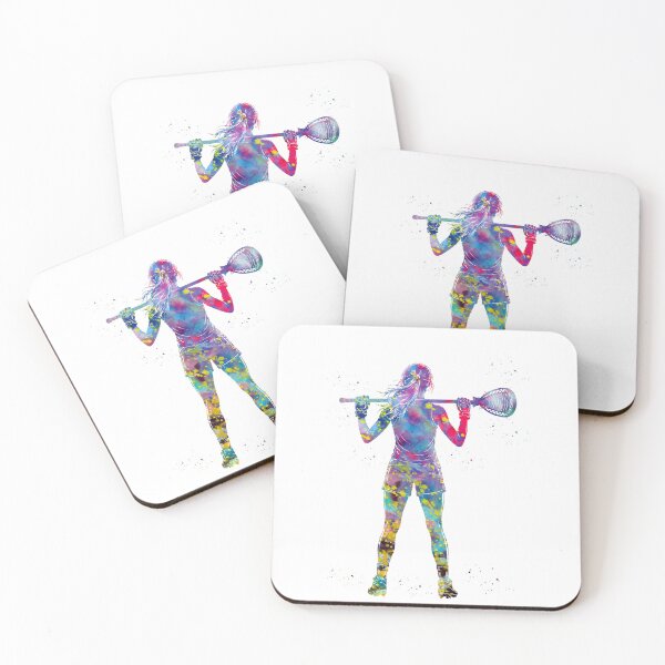 Item preview, Female Lacrosse Goalie Watercolor Art designed and sold by Liededrom..