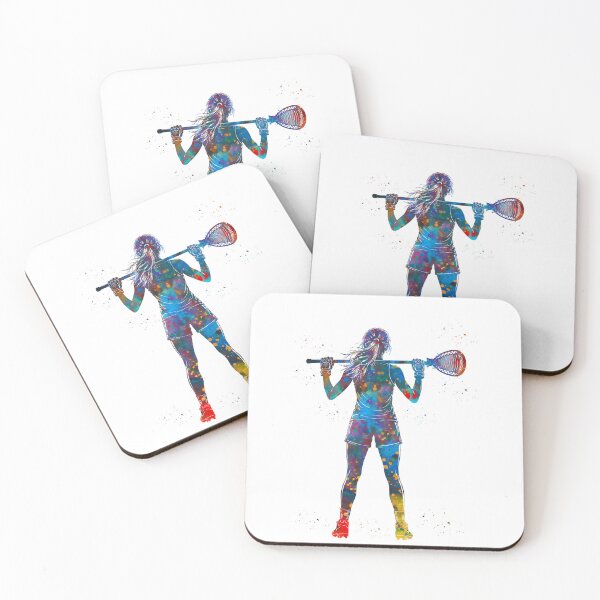 Item preview, Female Lacrosse Goalie Watercolor Art designed and sold by Liededrom..