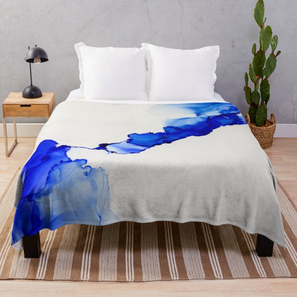Item preview, Cobalt Blue Alcohol Ink Abstract Flow designed and sold by H. Doucette Studio.