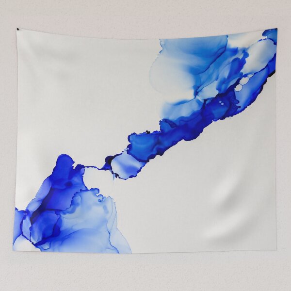 Item preview, Cobalt Blue Alcohol Ink Abstract Flow designed and sold by H. Doucette Studio.
