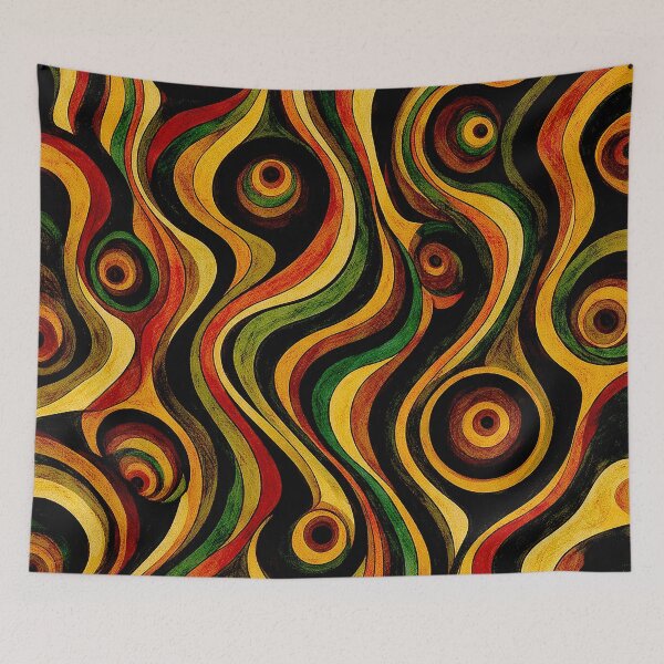 Item preview, 1970s Psychedelic Groovy Waves – Retro Abstract designed and sold by Hen-C-Art.