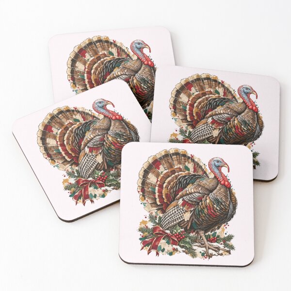 Item preview, Wild turkey displays its plumage at Christmas designed and sold by TaruHonu.