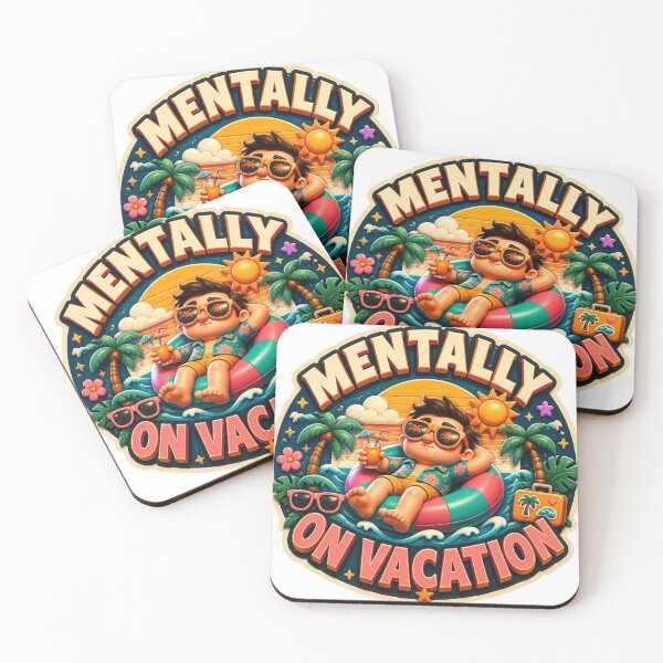 Item preview, Mentally on Vacation – Funny Summer Vacation Design designed and sold by mo-carnival.