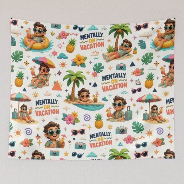 Item preview, Mentally on Vacation – Funny Summer Vacation Design designed and sold by mo-carnival.