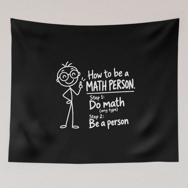 Aperçu de l'œuvre How to Be a Math Person – Funny Math Lover Instructions créée et vendue par NicheMuse Studio.