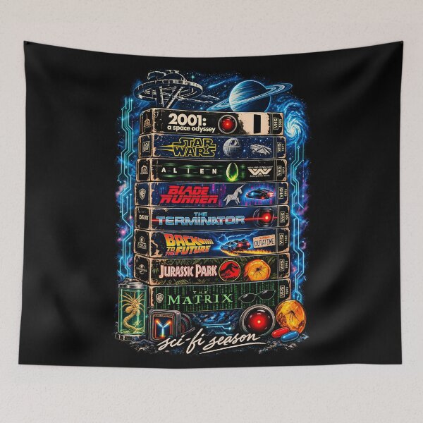 Item preview, Sci Fi Movies VHS Stack designed and sold by Le-Freak.