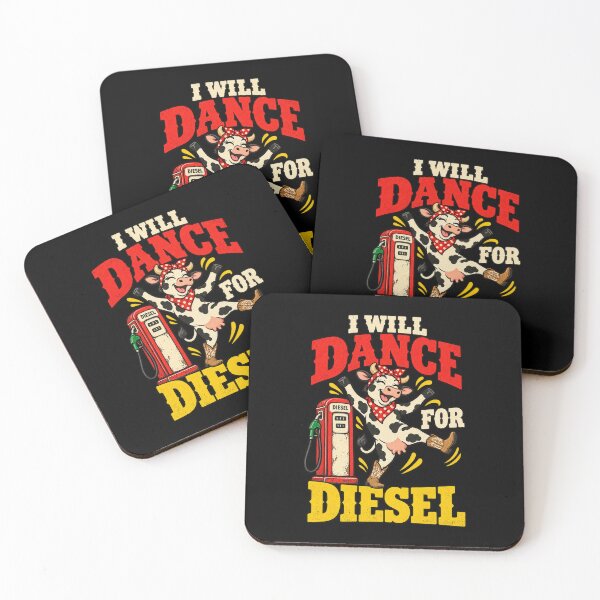 Item preview, I Will Dance for Diesel – Funny Dancing Cow Western Design designed and sold by NicheMuse Studio.