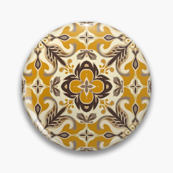 Item preview, Boho Pattern in Mustard Yellow and Cream designed and sold by pASob-dESIGN.