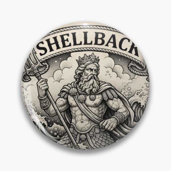 Item preview, U.S. Navy Shellback Tattoo Print designed and sold by Lichentroupe63.
