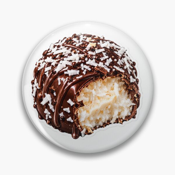 Item preview, Chocolate Coconut Truffle Sticker – Glossy Chocolate Dessert, Coconut Cream, Luxury Food Aesthetic designed and sold by AstraDrip Studio.