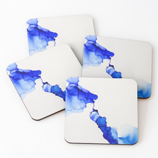 Item preview, Cobalt Blue Alcohol Ink Abstract Cascade designed and sold by H. Doucette Studio.