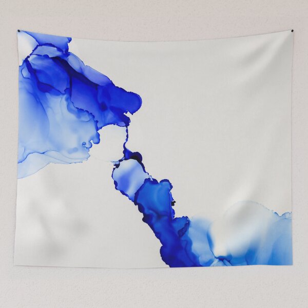 Item preview, Cobalt Blue Alcohol Ink Abstract Cascade designed and sold by H. Doucette Studio.