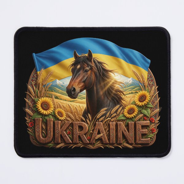 Item preview, Ukraine Heritage – Horse & Sunflower Emblem designed and sold by FlagX.