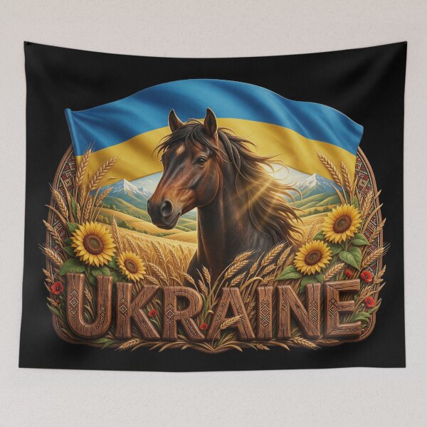 Item preview, Ukraine Heritage – Horse & Sunflower Emblem designed and sold by FlagX.