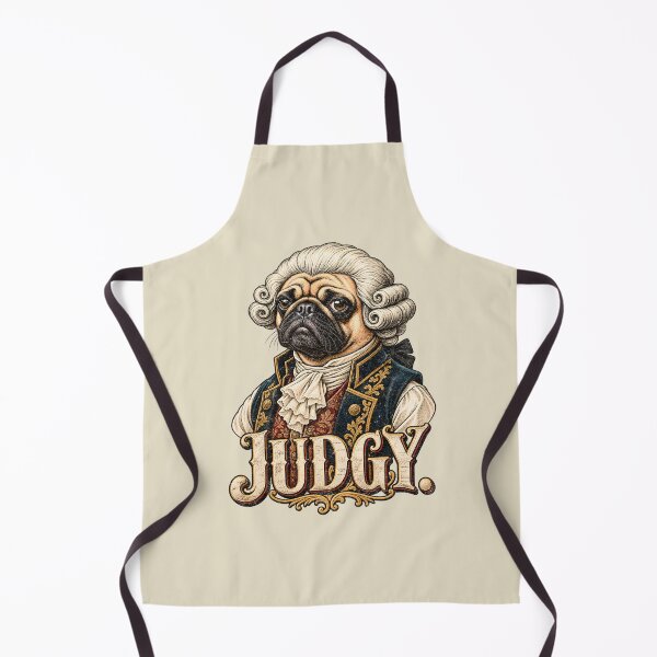 Item preview, Judgy – Aristocratic Pug in Powdered Wig designed and sold by AwesomeBeyondLimits.