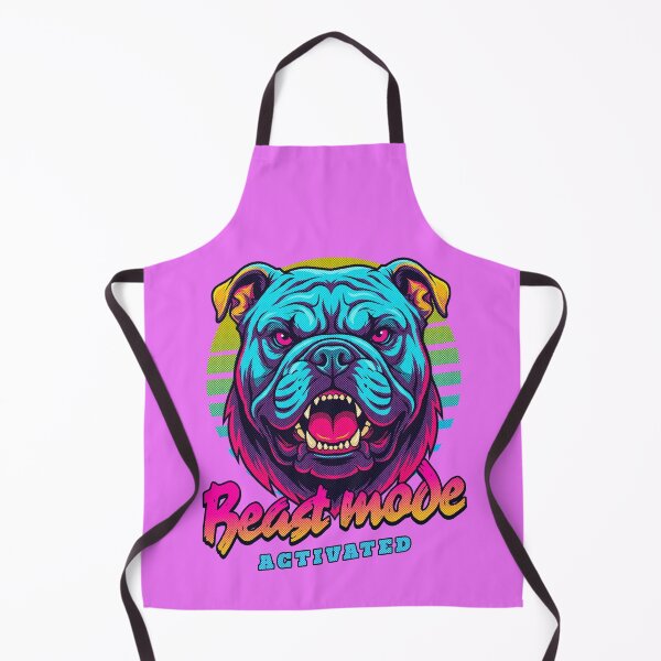 Item preview, English Bulldog Beast Mode - Neon Cyberpunk Horror designed and sold by PixelsPaws.
