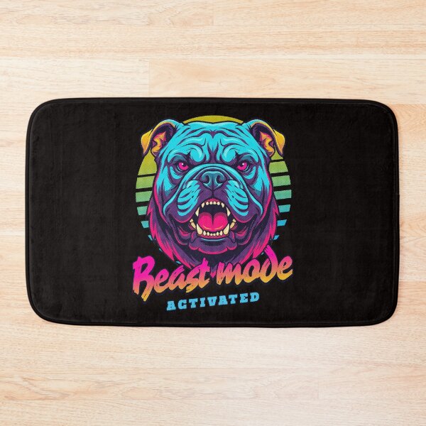 Item preview, English Bulldog Beast Mode - Neon Cyberpunk Horror designed and sold by PixelsPaws.