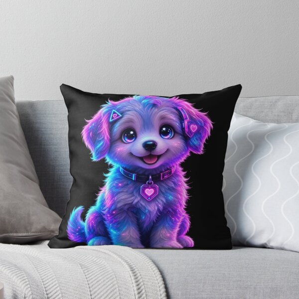 Item preview, Neon Dream Pup Cyberpunk Kawaii Dog designed and sold by ExploreAura Studio.