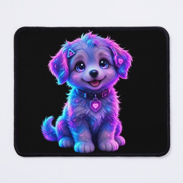 Item preview, Neon Dream Pup Cyberpunk Kawaii Dog designed and sold by ExploreAura Studio.