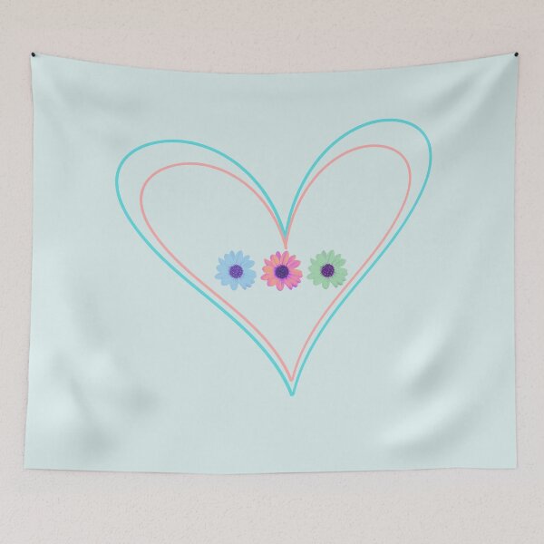 Item preview, Pastel daisies and double heart designed and sold by SuncatcherPhoto.