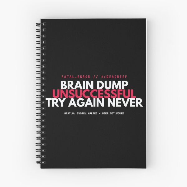 Item preview, Brain Dump Unsuccessful Sarcastic Programmer Typography designed and sold by wildsilencee.