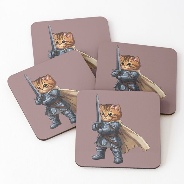 Item preview, Cute Knight Cat with Bow – Medieval Warrior Cat Meme designed and sold by tviyluv.
