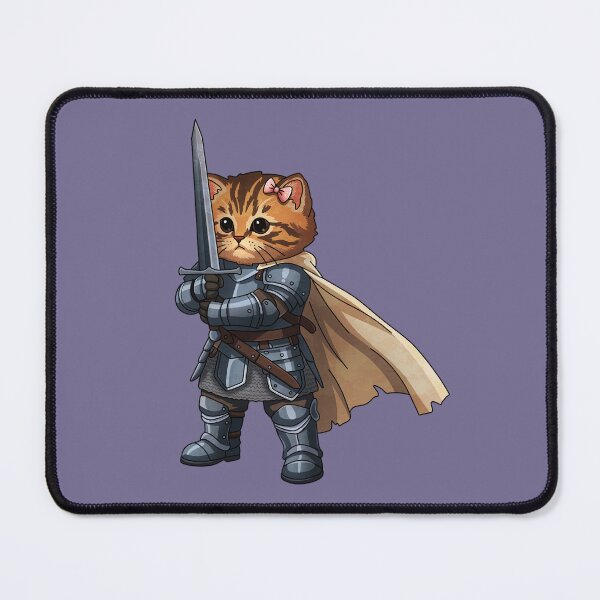 Item preview, Cute Knight Cat with Bow – Medieval Warrior Cat Meme designed and sold by tviyluv.