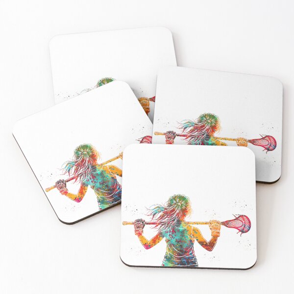 Item preview, Little Girl Lacrosse Player Watercolor Art designed and sold by Liededrom..