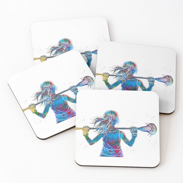 Item preview, Little Girl Lacrosse Player Watercolor Art designed and sold by Liededrom..
