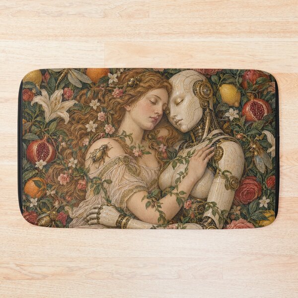 Item preview, The Human and the Android Cyber Renaissance Art Print designed and sold by DMarquiseArt.