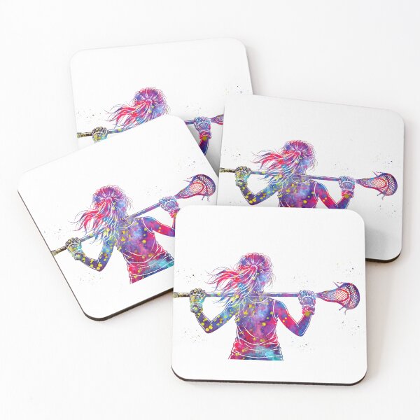 Item preview, Little Girl Lacrosse Player Watercolor Art designed and sold by Liededrom..