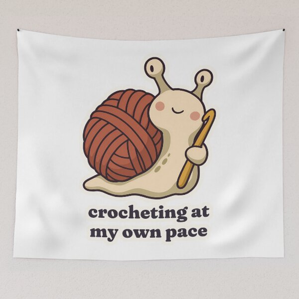 Item preview, Cute Yarn Snail Crocheting at My Own Pace designed and sold by OuqCreations.