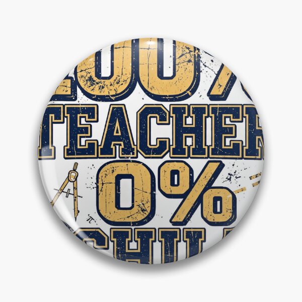Item preview, 100% Teacher 0% Chill — Funny Math Teacher Shirt designed and sold by theStaffRoomHQ.